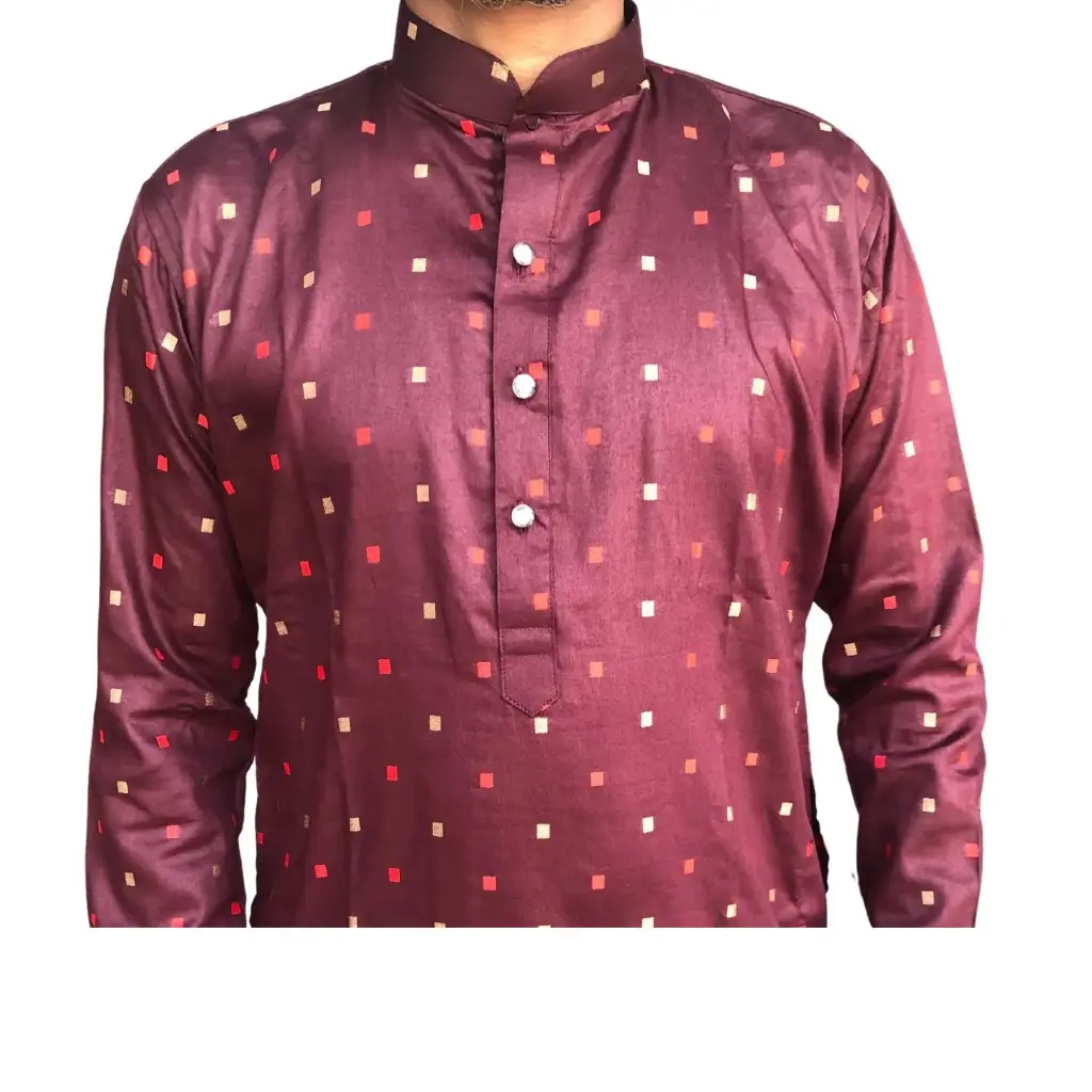 Square Dobhi Kurta Maroon/44
