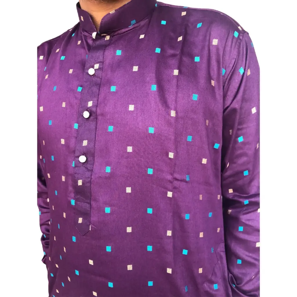 Square Dobhi Kurta Purple/48