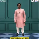 Banarasi Light Pink Kurta for Men