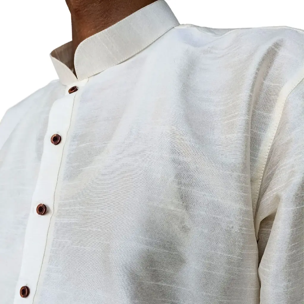 DUPION Silk Kurta white/34