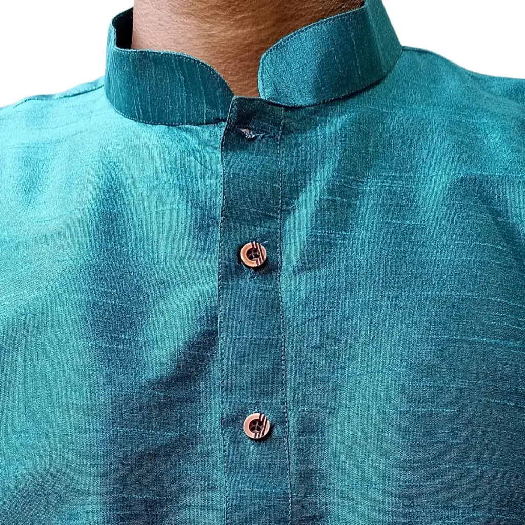 DUPION Silk Kurta TealBlue/30