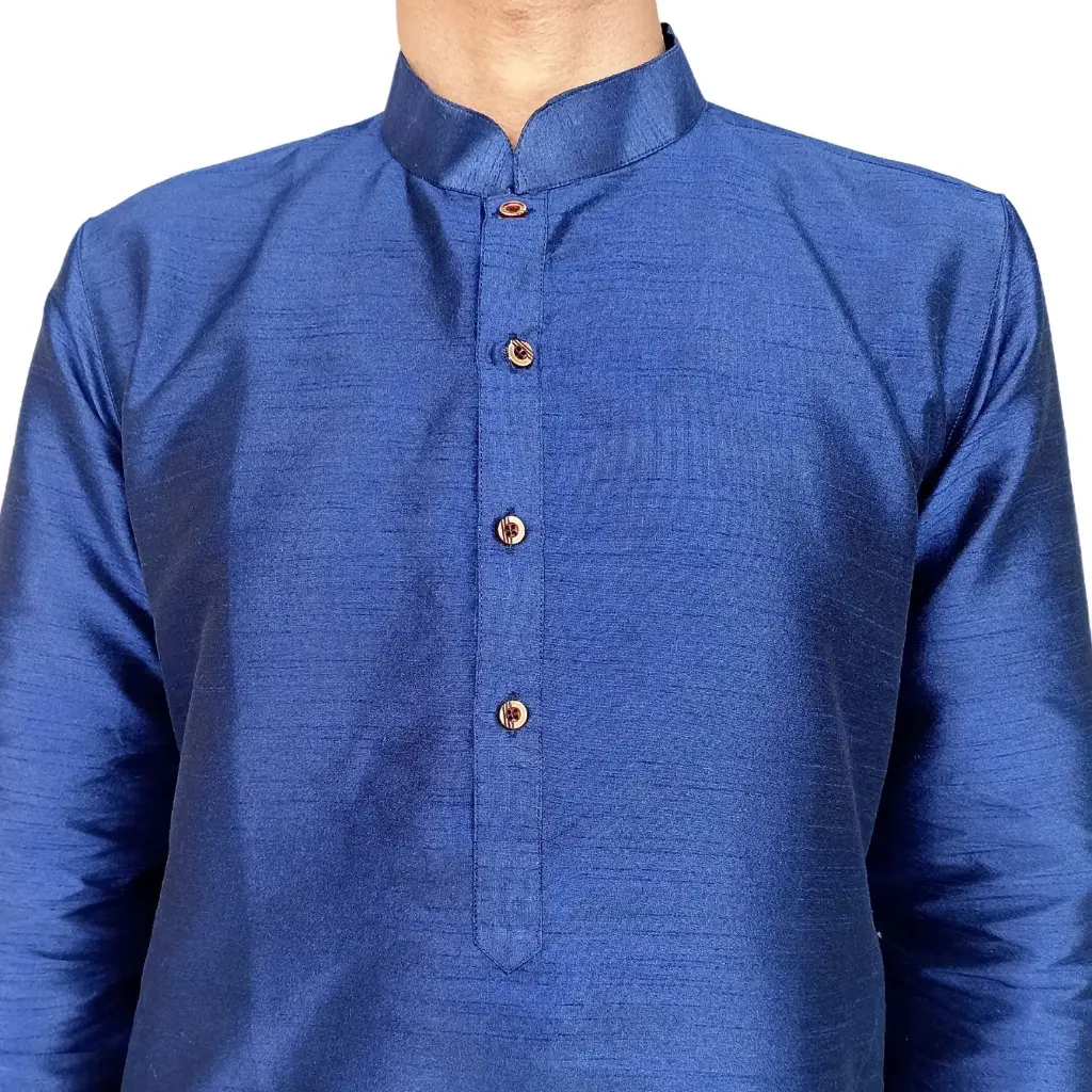 DUPION Silk Kurta DarkBlue/32