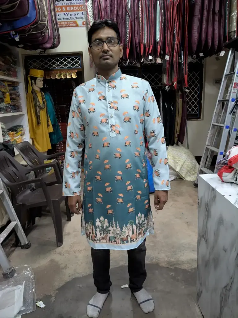 Magic Cotton Position Print Kurta