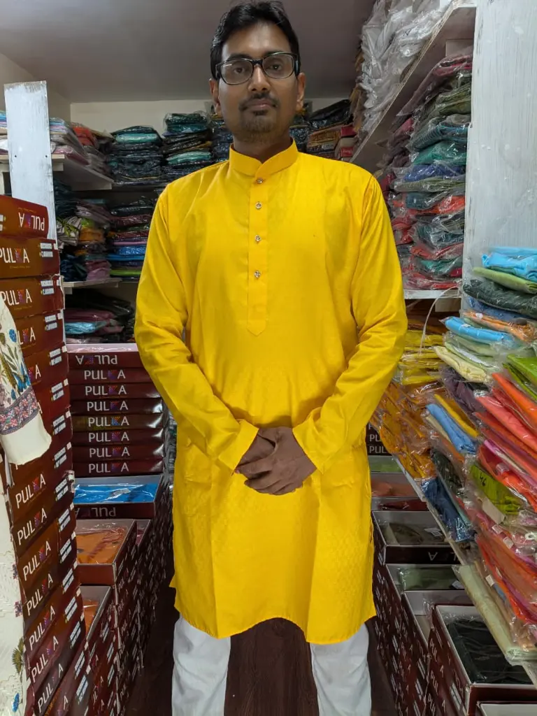 Varmala Gold Kurta for Men
