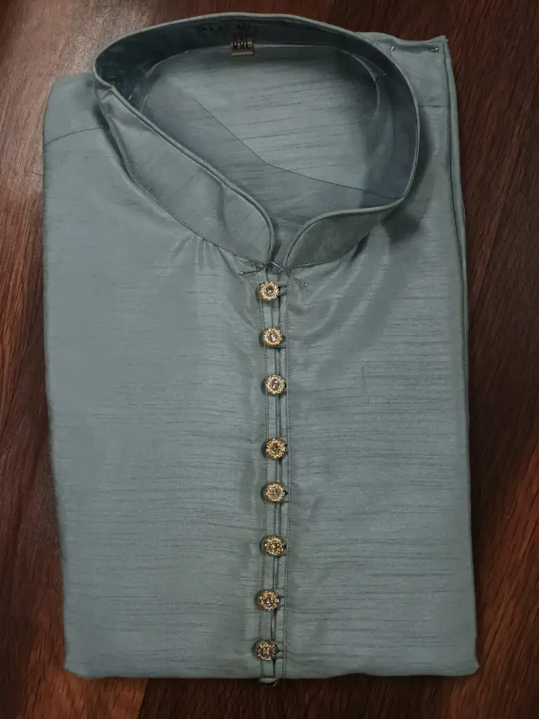 BGLORI Silk 9 btn Kurta Grey/36