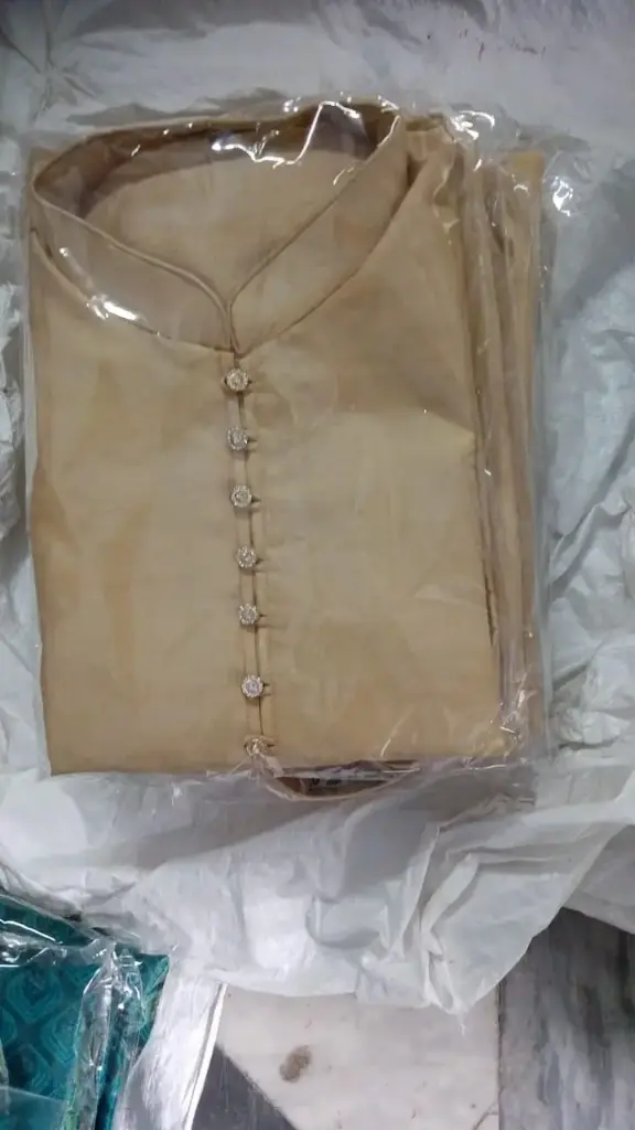 BGLORI Silk 9 btn Kurta Khakhi/38