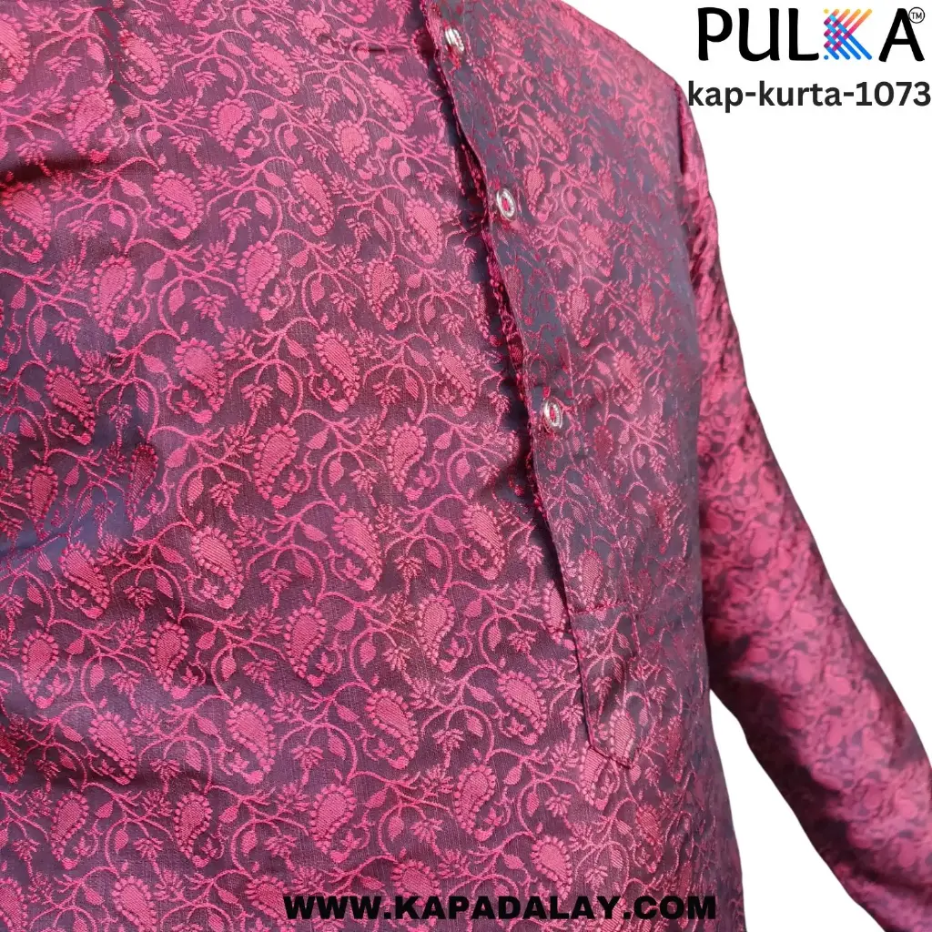Kela Silk Leaf Design-Maroon/44