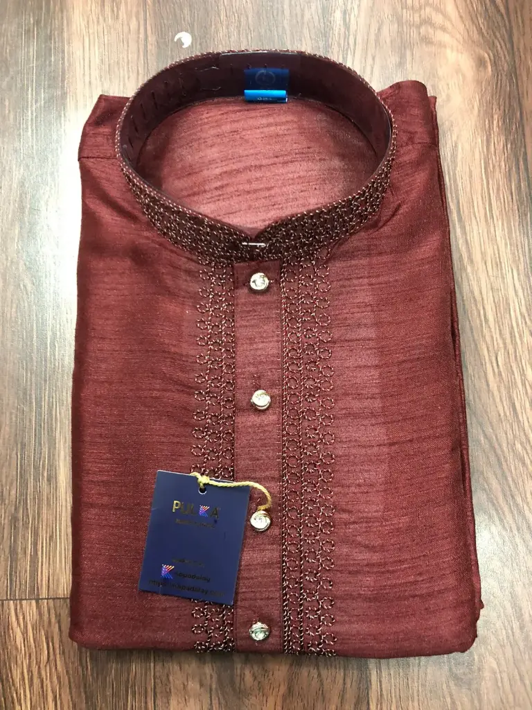 Don Design Kurta -pajama set dk-Maroon/40