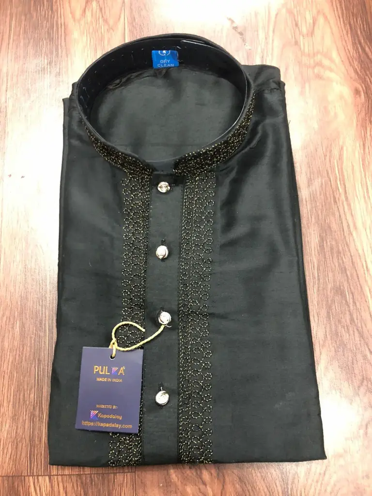 Don Design Kurta -pajama set dk-black/40