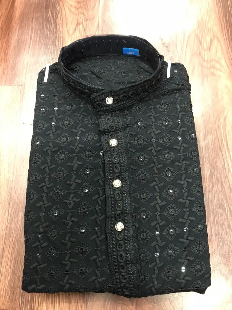 Sequence chikankari Kurta Black/36
