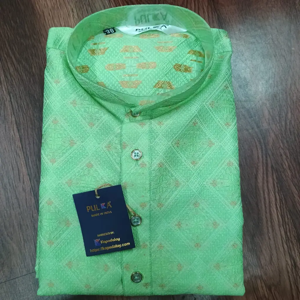 Diamod FLR Design Kurta PistaGreen/28