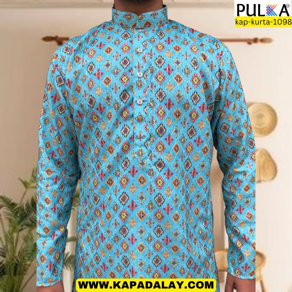 DIGITAL PRINT Kurta Sky-Multi/34