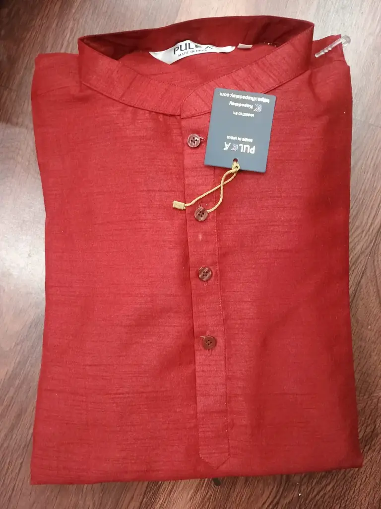 BGLORI Silk Plain Kurta -Maroon3/42