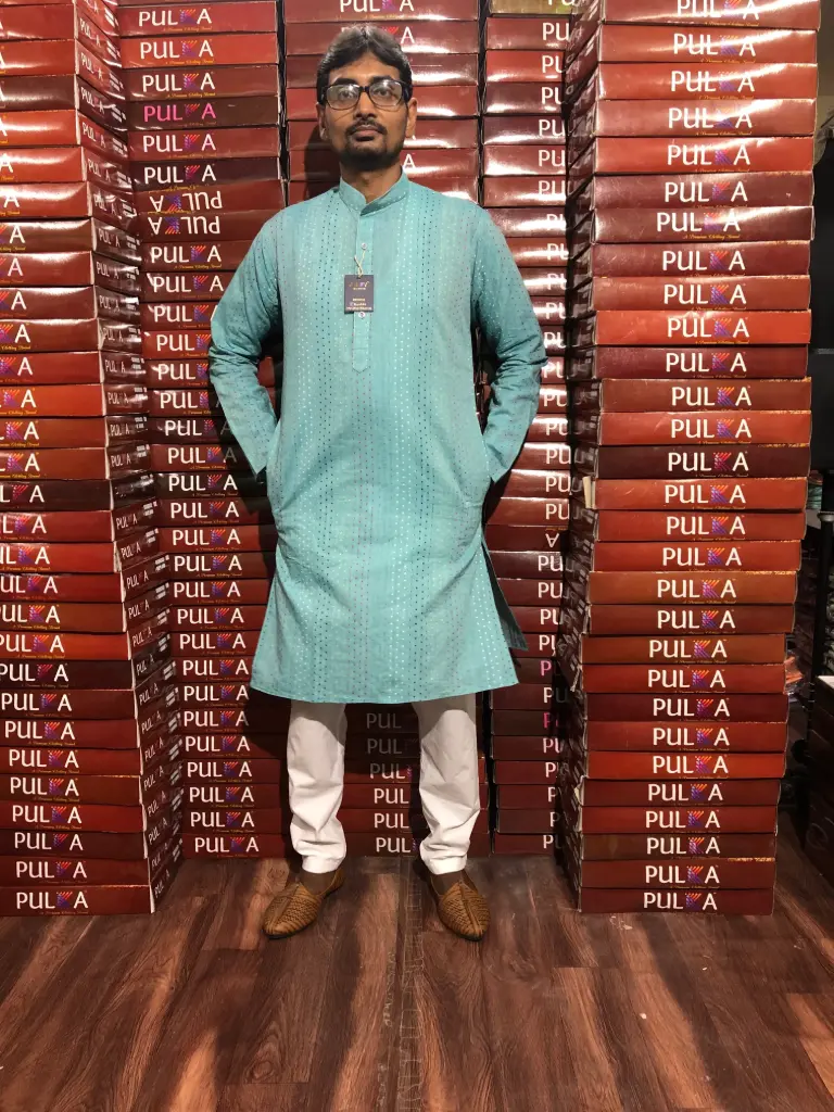 ASK Doriya Line KURTA for Men and Kids