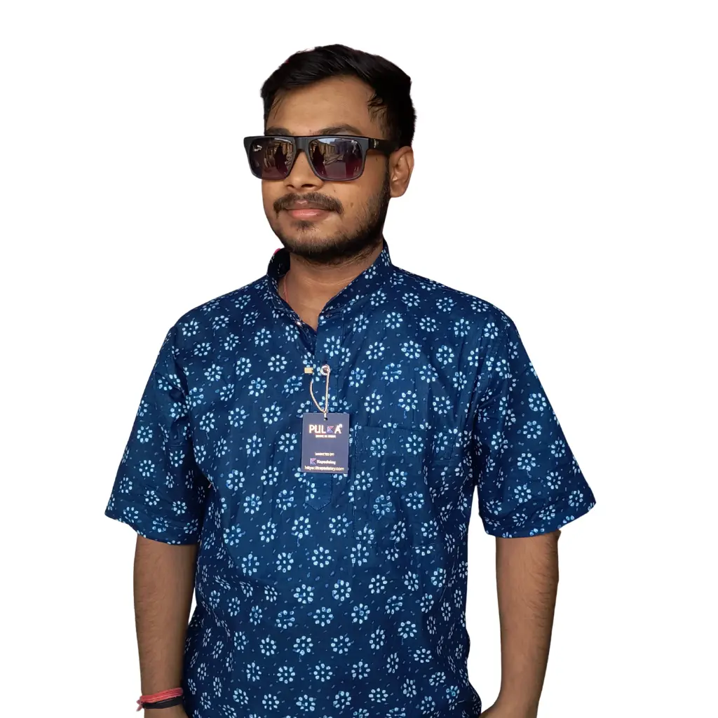 Jaipuri Printed Flower design Short Kurta