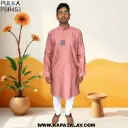 SATAN ZARI Jacquard Kurta for Men And Kids