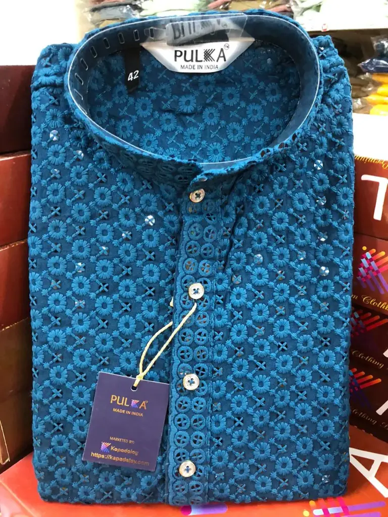 Jaguar Rayon Sequence Kurta for Men