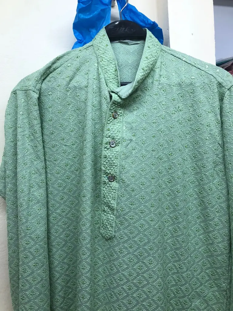 Square Zari Sequin Kurta For Men