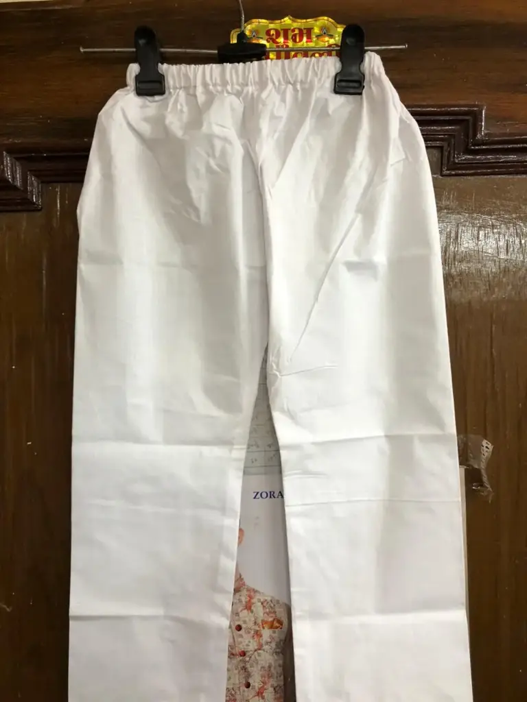 White Elastic Pajama for Kids