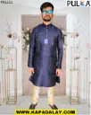 Kela Silk Leaf Design Kurta for Men