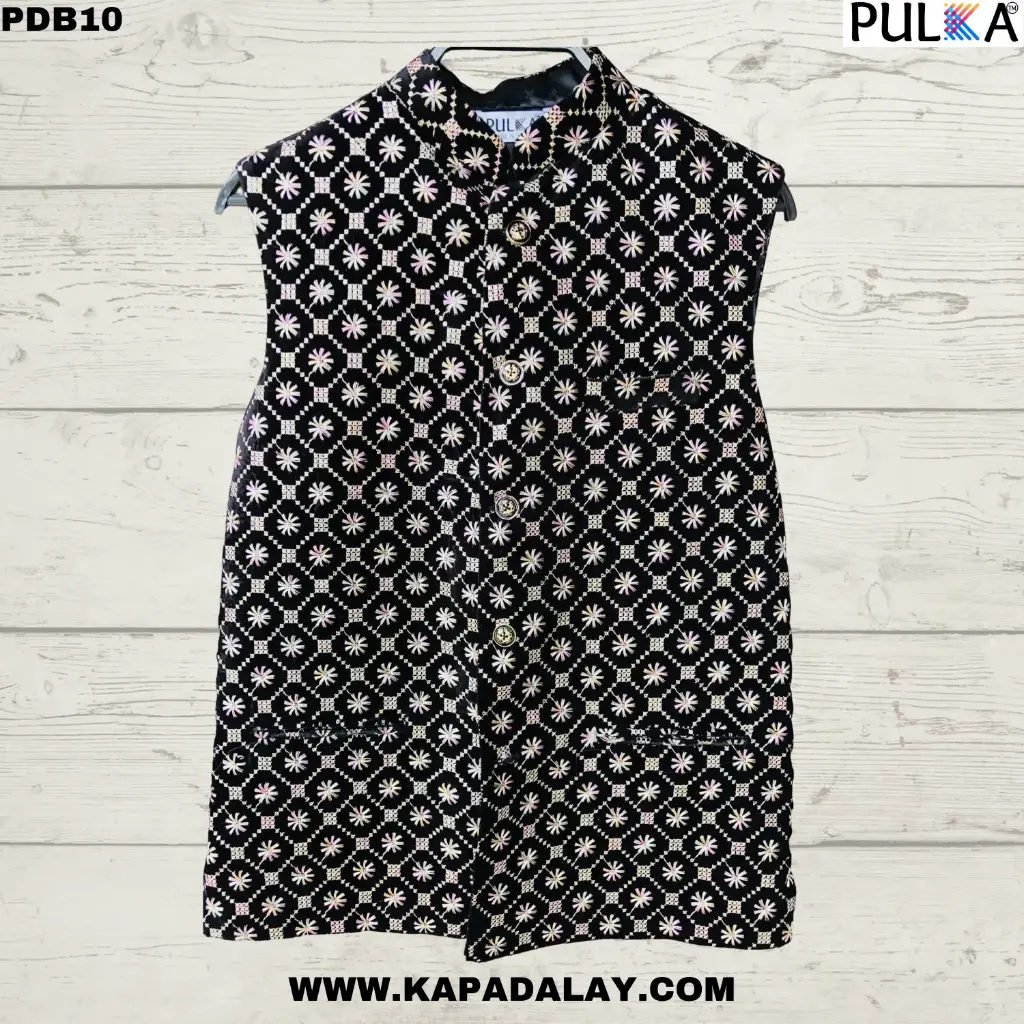 704-VELVET EMBROIDERED Nehru Jacket