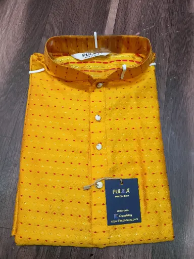 [P42YL308] NEW DOBHY Kurta Yellow/42