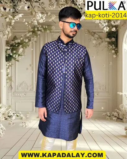 [P42NB170] FANCY Kalash design-NavyBlue/42