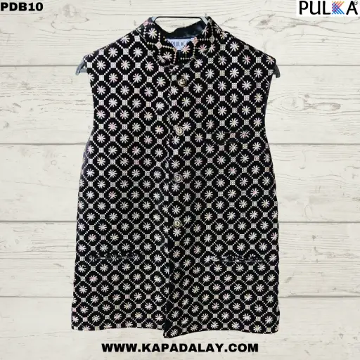 VELVET EMBROIDERED Nehru Jacket