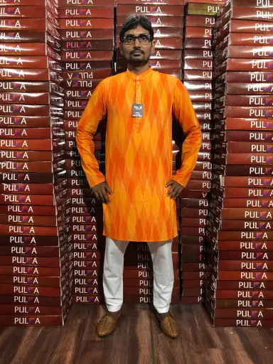 COTTON IKKAT SOFT Kurta for Men