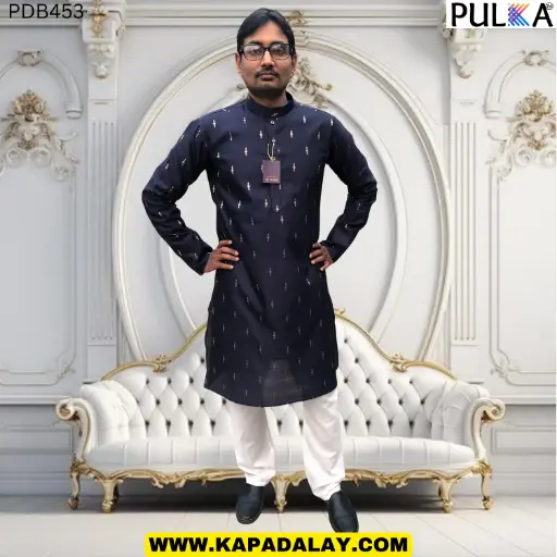 SATAN ZARI Jacquard Kurta for Men And Kids