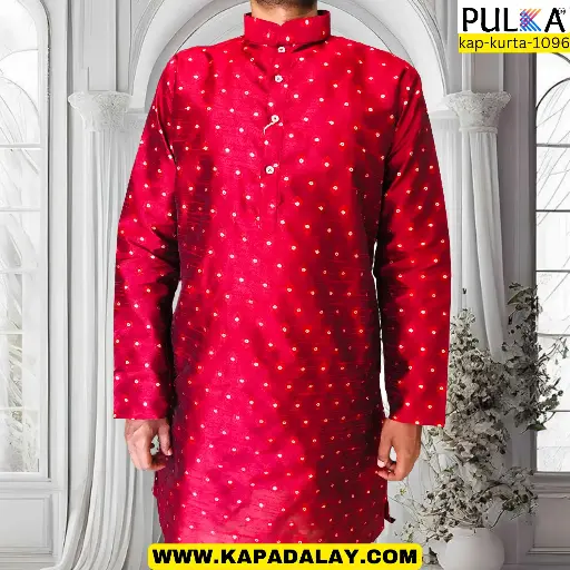 [P24MR31] SHYAM zari Kurta Maroon/24