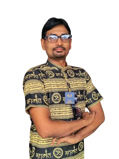 OM Mahakal Printed black Design short Kurta for Men