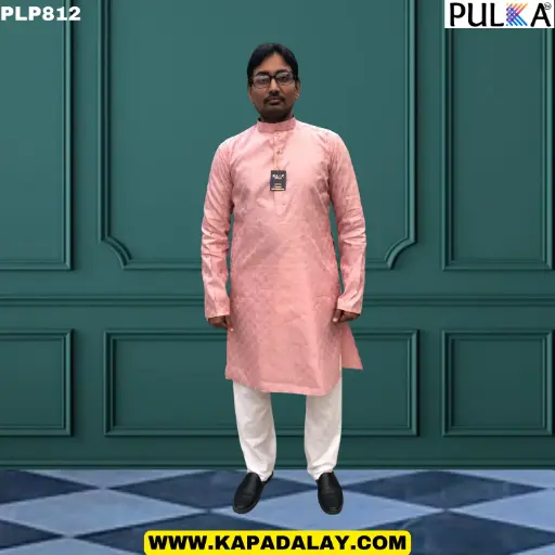 Banarasi Light Pink Kurta for Men