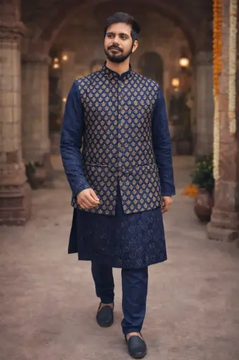 Blue Charming Koti for Men
